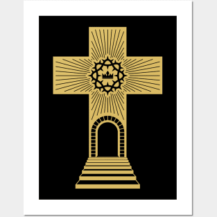 The cross of Jesus is a symbol of suffering and salvation. Posters and Art